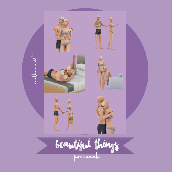 Mix Beautiful Things Posepack by melbennett - The Sims 4 Custom Content