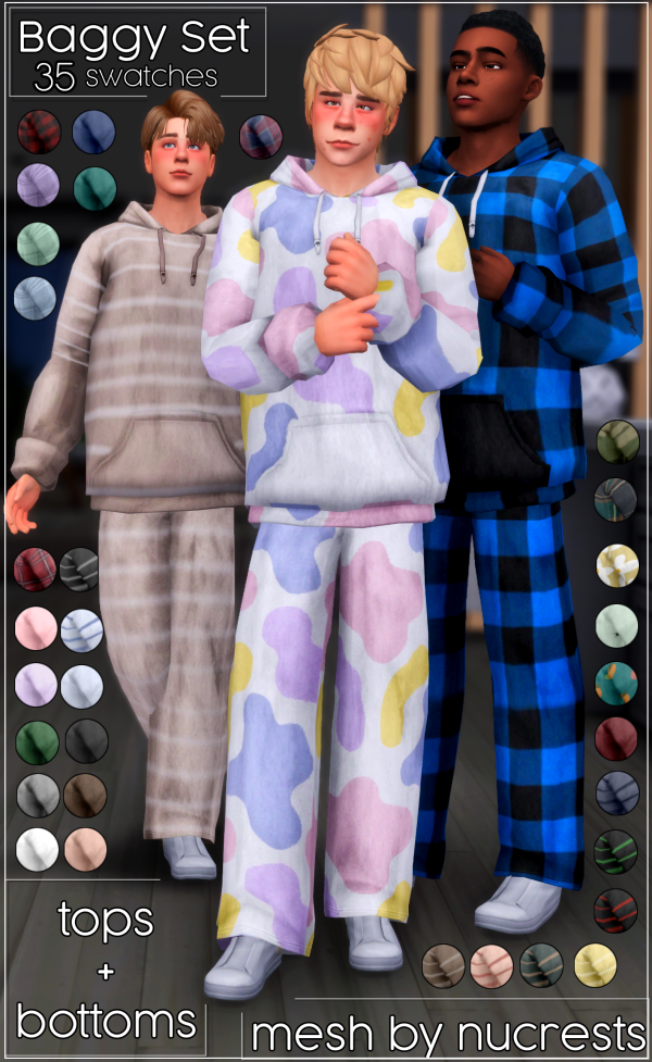 Maxis Match Baggy Set (BGC) by simsfinds - The Sims 4 Custom Content