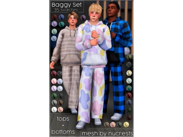 Maxis Match Baggy Set (BGC) by creamlattedream - The Sims 4 Custom Content