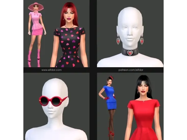 Maxis Match 2024 january 3 Heart set - The Sims 4 Custom Content