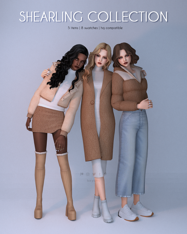 Maxis Match Shearling Collection COMPLETE by luxysims - The Sims 4 Custom Content