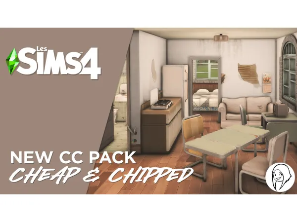 Mix NEW Cheap Chipped set by simsfinds - The Sims 4 Custom Content