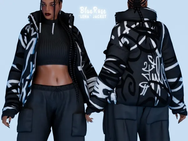 Mix Lena Jacket BRsims by bluerose-sims - The Sims 4 Custom Content