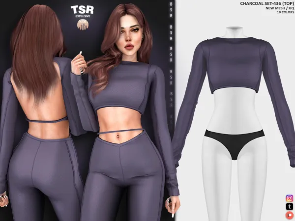 Alpha CHARCOAL SET 436 BD1169 BD1170 BD1171 - The Sims 4 Custom Content