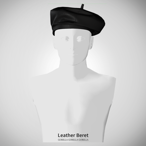 Alpha Leather Beret by simsfinds - The Sims 4 Custom Content
