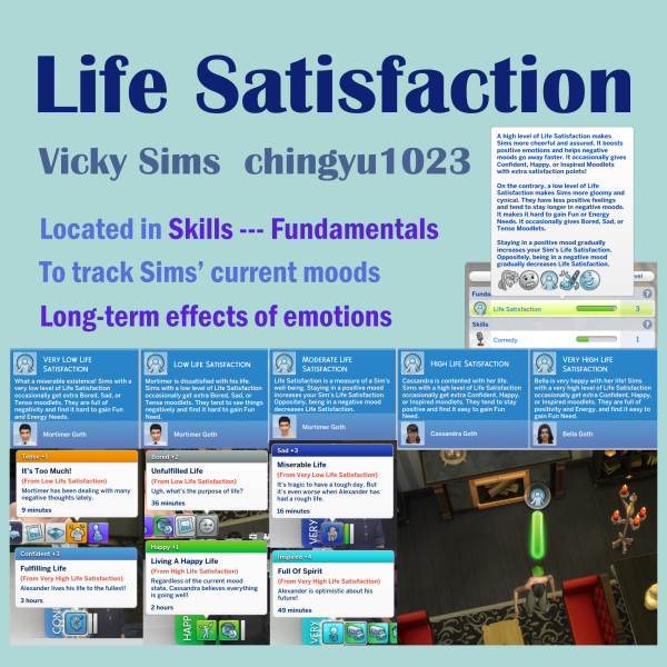 Maxis Match Life Satisfaction by simsfinds - The Sims 4 Custom Content