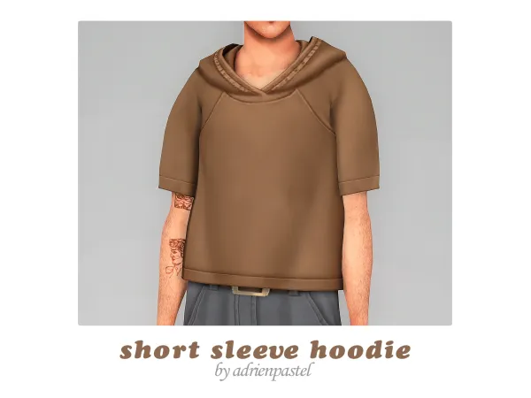Maxis Match EP13 Polo Hoodie Recolor by adrienpastel - The Sims 4 Custom Content
