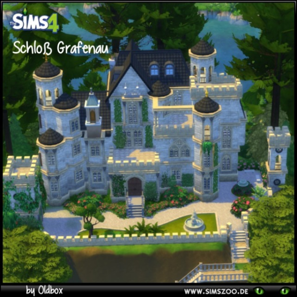 Maxis Match Castle by simsfinds - The Sims 4 Custom Content