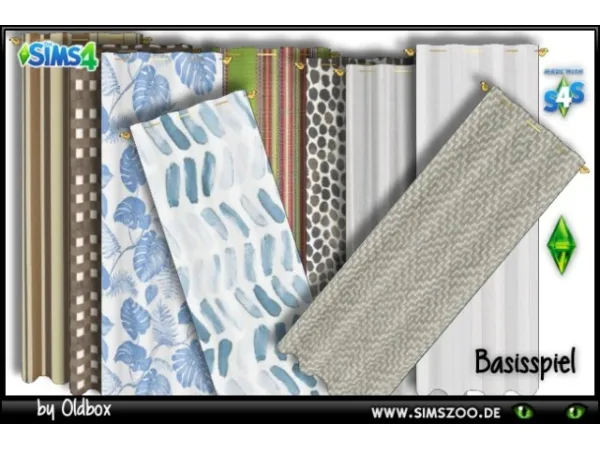 Mix Curtains by simsfinds - The Sims 4 Custom Content