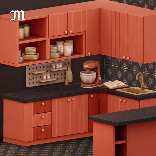 Maxis Match Mandel Kitchen by simsfinds - The Sims 4 Custom Content