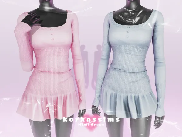 Alpha Mimi dress by korkassims - The Sims 4 Custom Content