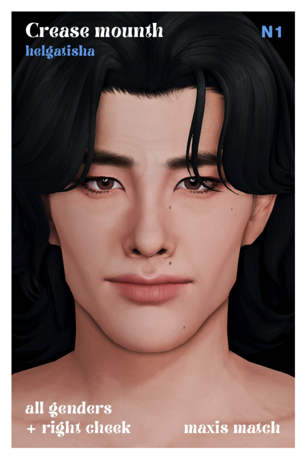 Mix Crease mounth N1 by simsfinds - The Sims 4 Custom Content