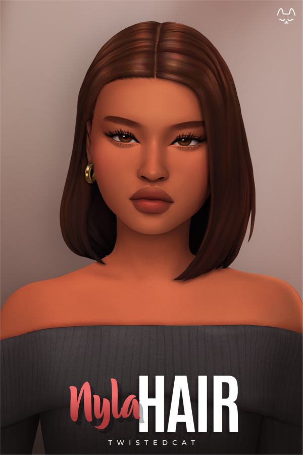 Maxis Match Nyla Hair(Download) by simsfinds - The Sims 4 Custom Content