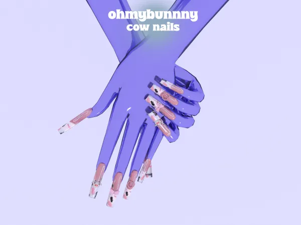 ☾ COW NAILS ✰