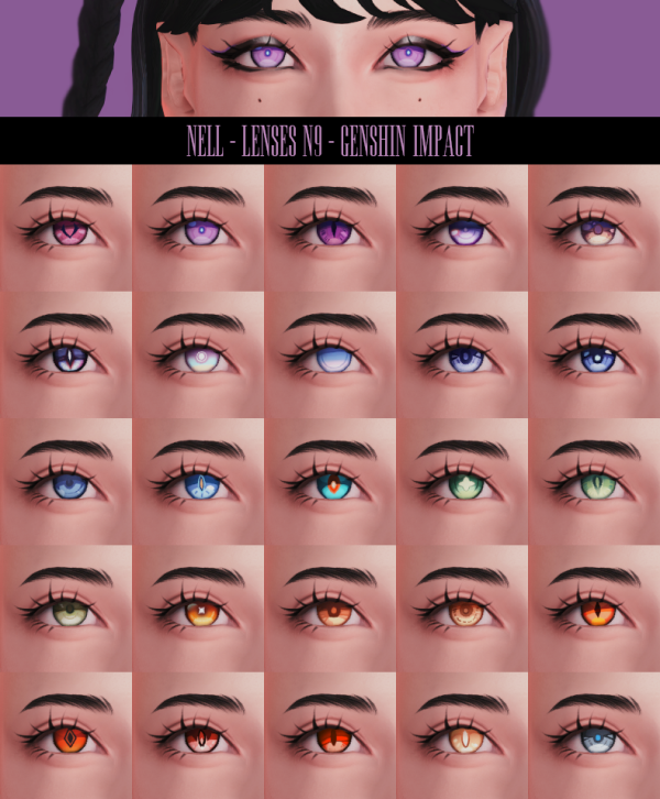 Mix Genshin Impact Make Up Set (Part 2) by simsfinds - The Sims 4 Custom Content