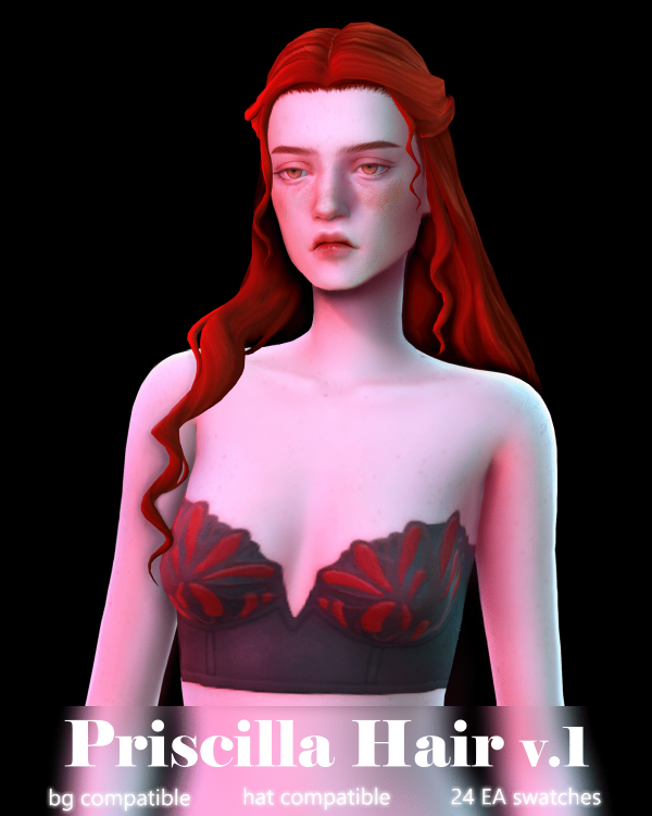 Maxis Match Priscilla Hair by simsfinds - The Sims 4 Custom Content
