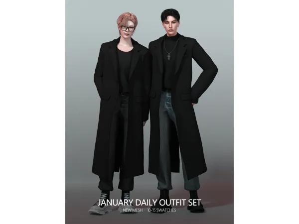 January Daily Outfit Set by rona_sims