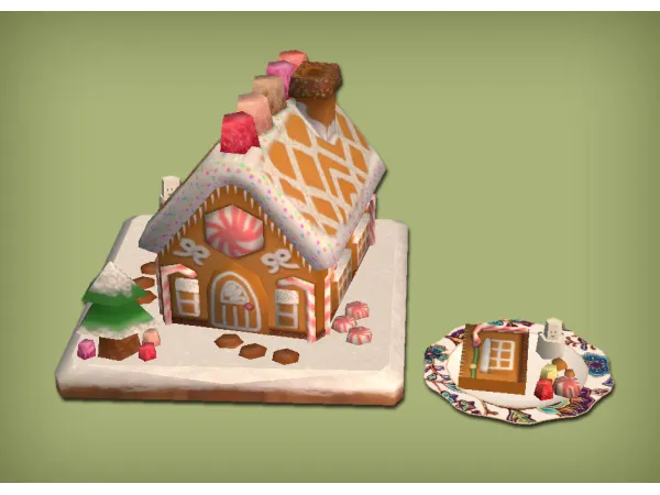 Ginger Bread House Food for by simsfinds - The Sims 2 Custom Content