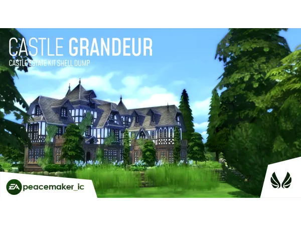 Maxis Match Castle Grandeur Castle Estate Kit Shell Dump by simsfinds - The Sims 4 Custom Content