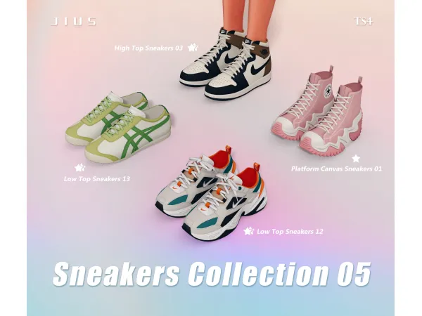 Mix Download Sneakers Collection 05 by jiussims - The Sims 4 Custom Content