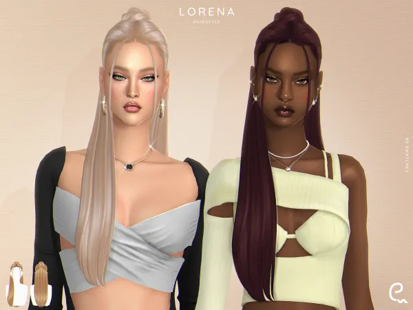 Maxis Match [EnriqueS4] Lorena Hairstyle by simsfinds - The Sims 4 Custom Content