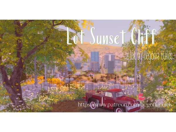Mix Sunset Cliff by begoniabuilds - The Sims 4 Custom Content