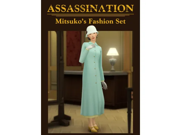 Mix [Lonelyboy] Assassination Mitsuko Fashion Set [Renewal] by HappyLifeSims - The Sims 4 Custom Content