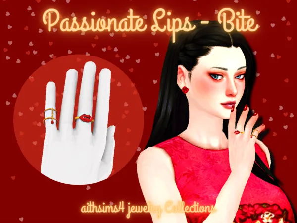💋Passionate Lips - Bite Ring💋 by aithsims