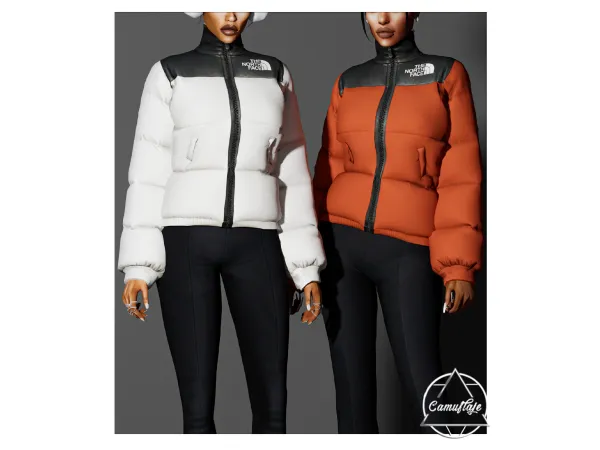 Alpha January Wonderland (FEMALE COLLECTION) The North Face Jacket by camuflaje - The Sims 4 Custom Content