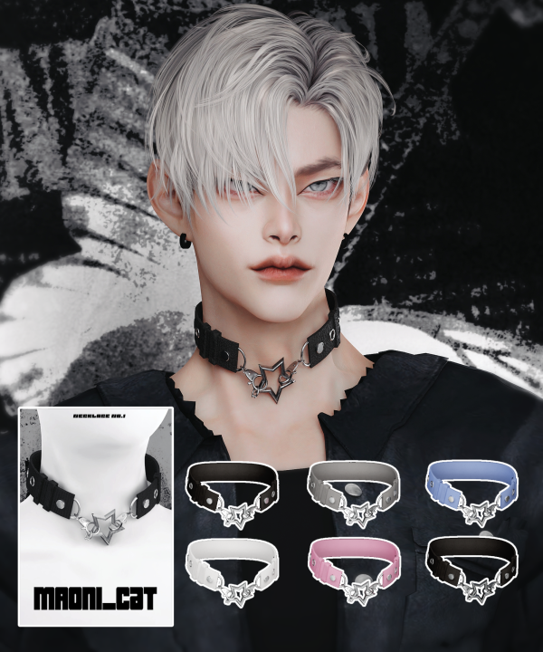 Alpha [Maoni_cat] Star Choker by simsfinds - The Sims 4 Custom Content