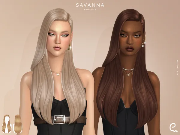 Maxis Match [EnriqueS4] Savanna Hairstyle by enriques4 - The Sims 4 Custom Content