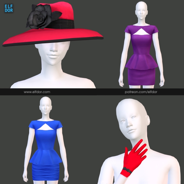 Maxis Match 2024 February 2 Love Set by elfdor - The Sims 4 Custom Content