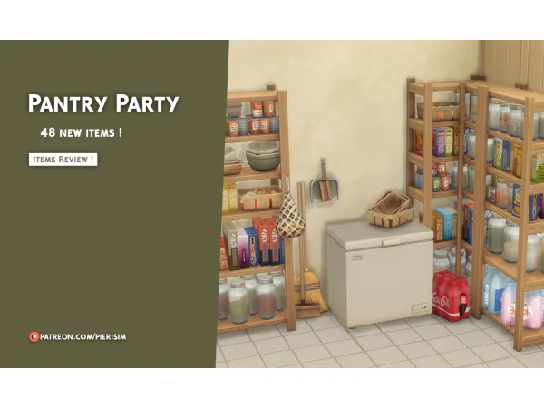 Mix PANTRY PARTY by pierisim - The Sims 4 Custom Content