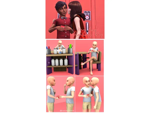 Posepack - My first Valentine's Day. by Rosiesimsie