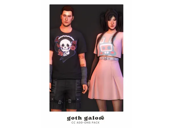 Maxis Match Goth Galore Add Ons by adrienpastel - The Sims 4 Custom Content