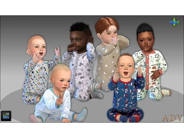 Mix Outfits for infant boys by artedellavita_mabra - The Sims 4 Custom Content