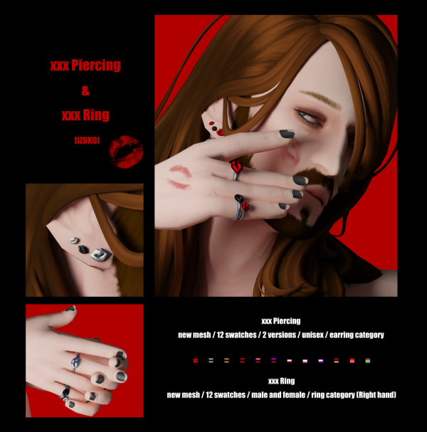 Maxis Match [IZUKO] xxx Piercing xxx Ring by simsfinds - The Sims 4 Custom Content
