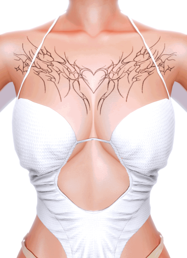 Mix RavenBlends Chest Tattoo Pack by simsfinds - The Sims 4 Custom Content