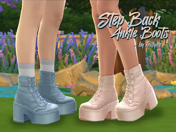 Maxis Match Step Back Ankle Boots by simsfinds - The Sims 4 Custom Content