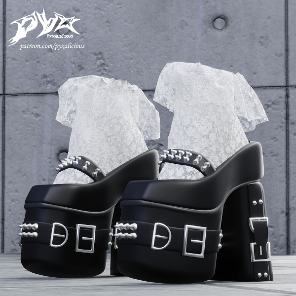 Alpha WEDNESDAY PUMPS by pyx - The Sims 4 Custom Content