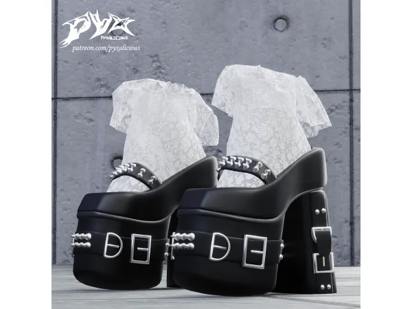 Alpha WEDNESDAY PUMPS - The Sims 4 Custom Content