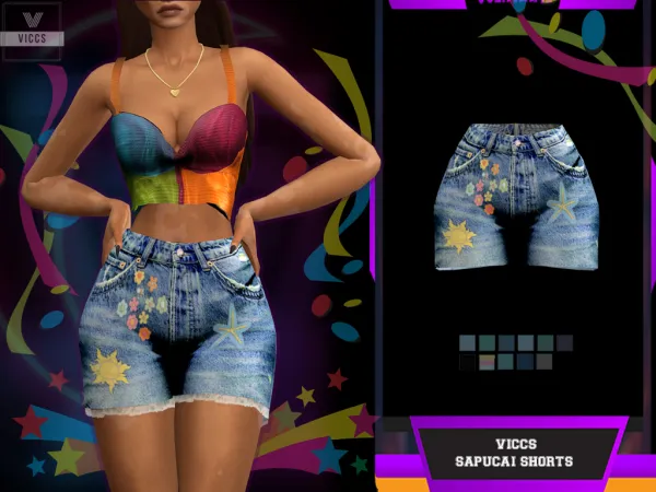 Alpha VICCS_SAPUCAI SHORTS (TEEN ELDER) - The Sims 4 Custom Content