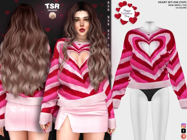 Alpha HEART SET 438 BD1174 BD1175 by simsfinds - The Sims 4 Custom Content