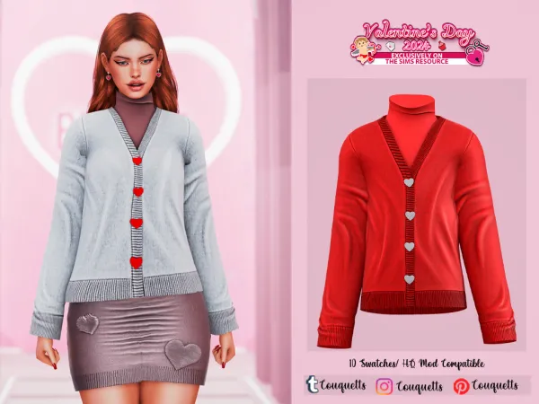 Alpha SKIRT SWEATER by simsfinds - The Sims 4 Custom Content