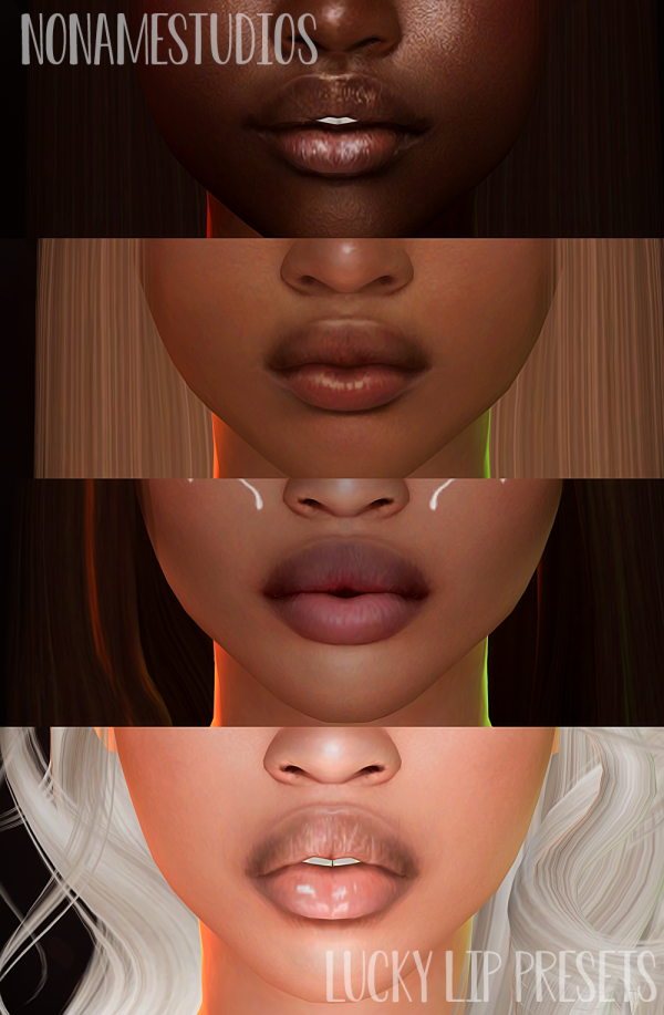 Mix Lucky Lip Presets 1 4 by simsfinds - The Sims 4 Custom Content