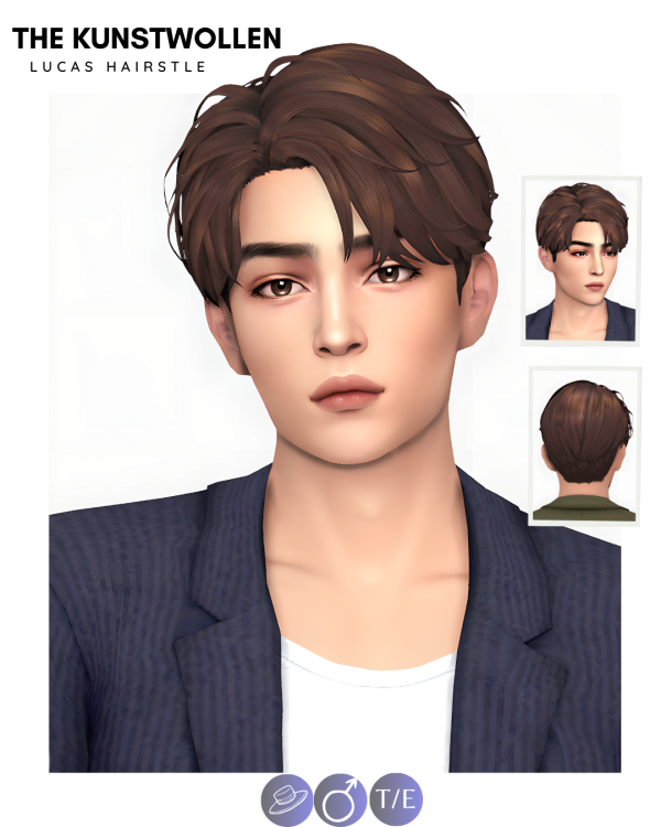 Maxis Match Lucas hairstyle by simsfinds - The Sims 4 Custom Content