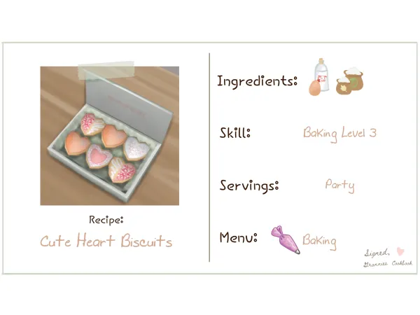 Maxis Match Cute Love Day Heart Cookies by simsfinds - The Sims 4 Custom Content