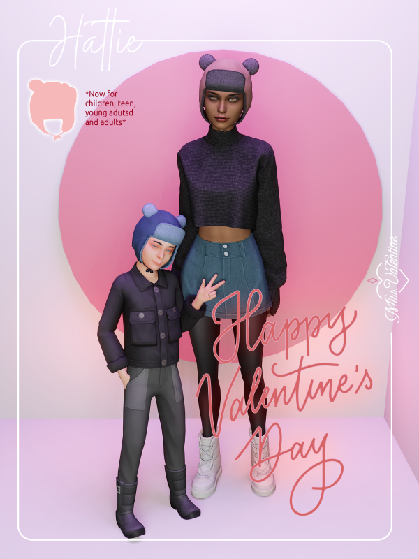 Mix Hattie Hat for Children and Teens by simsfinds - The Sims 4 Custom Content