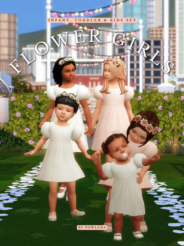 Maxis Match FLOWER GIRLS by simsfinds - The Sims 4 Custom Content