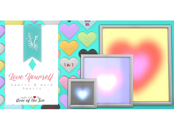 Love Yourself 💗 hearts & more hearts by dewofthesea